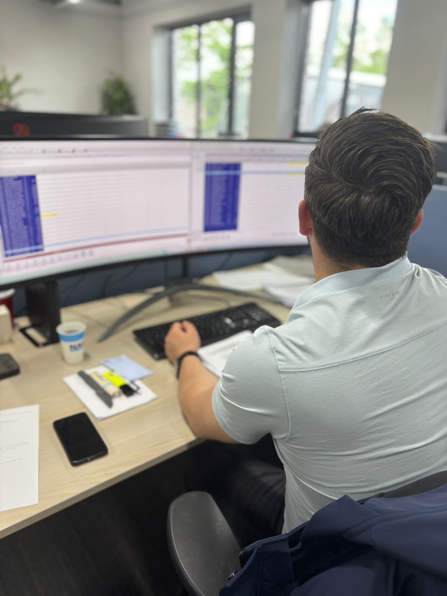 Klant van MSG software aan het werk met de software