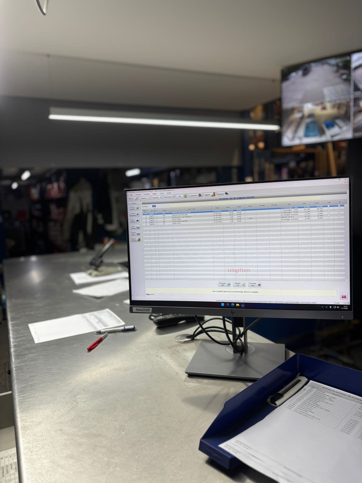 Klant van MSG software aan het werk met de software