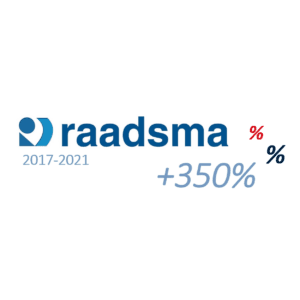 Raadsma stijging in order aantallen tussen 2017-2021