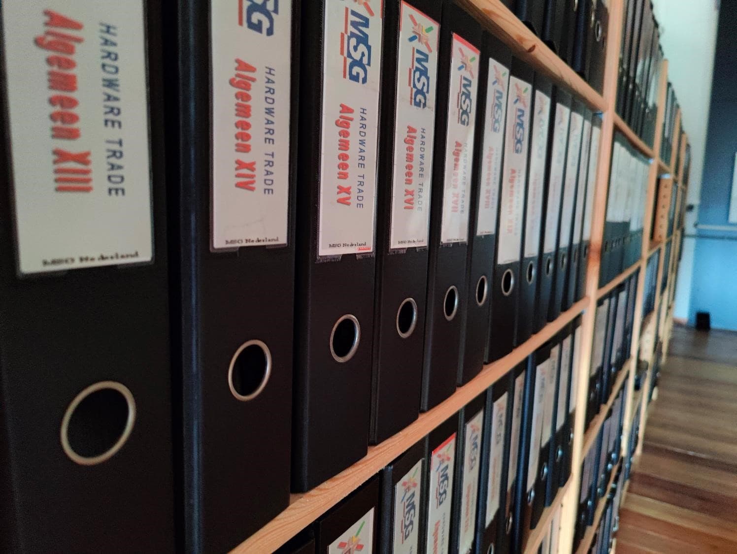 Archief met MSG-documentatie, opgebouwd uit jarenlange ervaring met WinDev