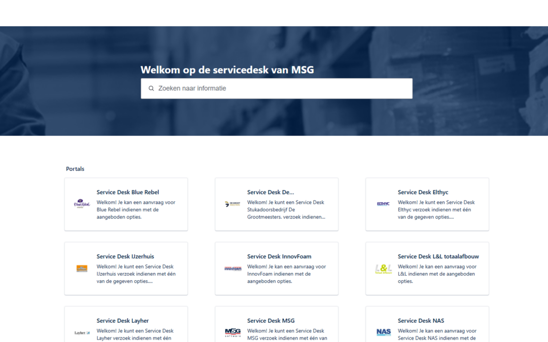 MSG software herintroduceert de Service Desk